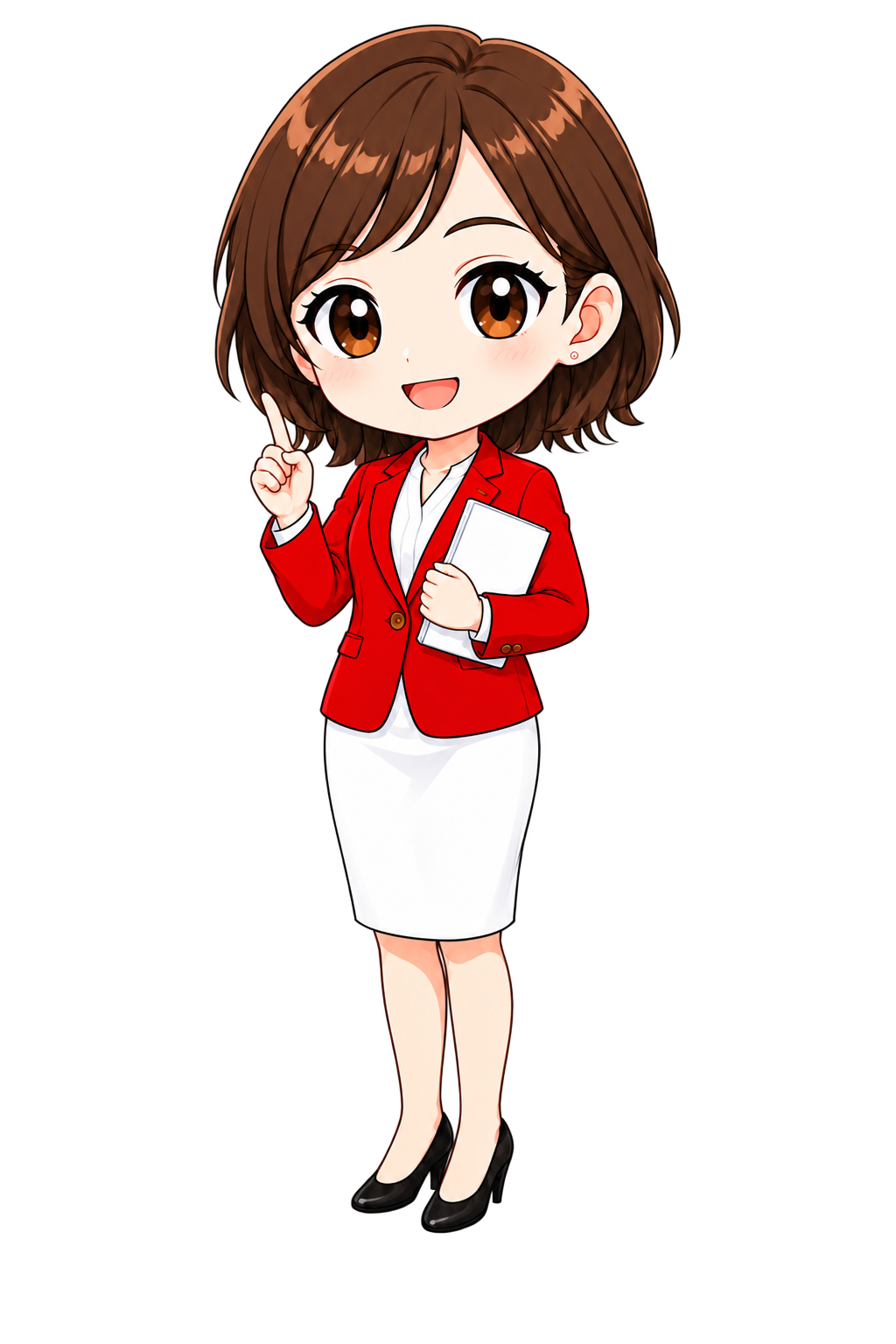 お知らせをご案内するChibiキャラクター