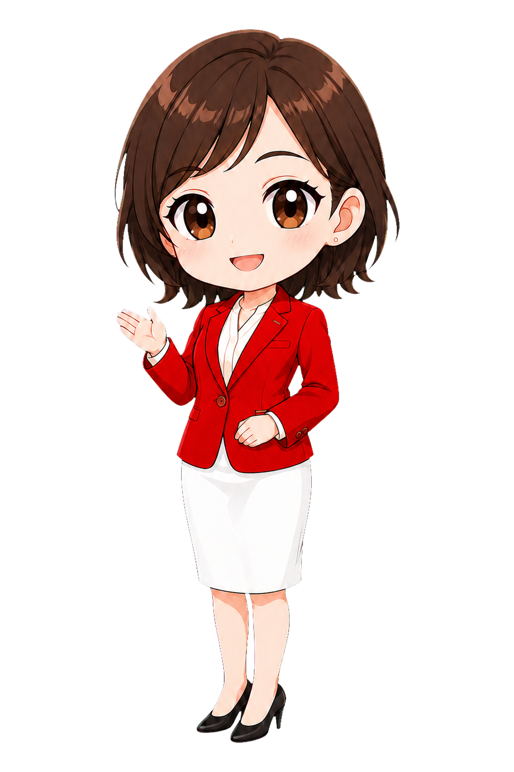 お問い合わせをご案内するChibiキャラクター