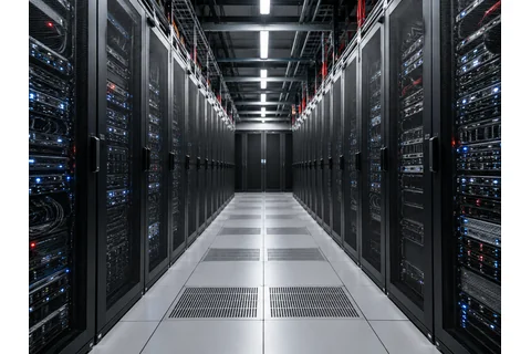 クラウド処理を説明するサーバールームのイメージ