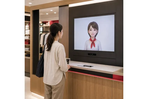 人の入力や動きに応じた案内表示のイメージ